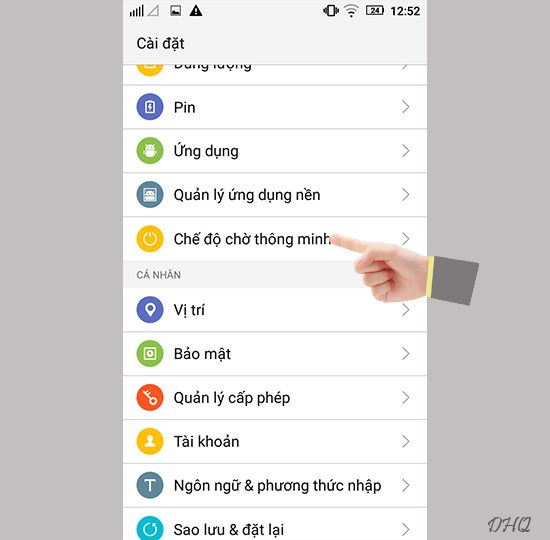 Vào chế độ chờ thông minh
